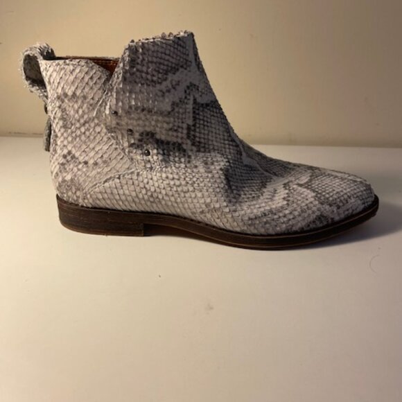 Franco Sarto Women's Marcus Snake Print Leather Ankle Boots - Picture 3 of 5